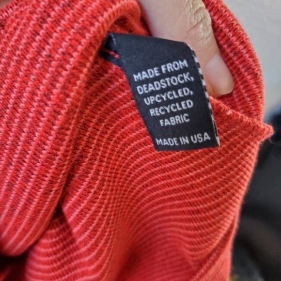 Christy Dawn red dead stock uncalled recycled fabric the Abbey sweater dress - Picture 7 of 14